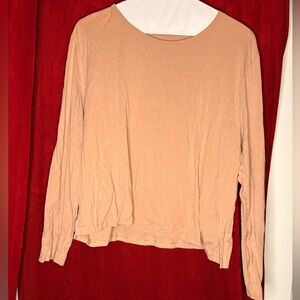 Girlfriend Collective Peach Long Sleeve Top